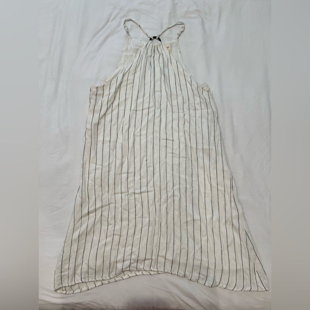White Halter Neck Sleeveless Sundress